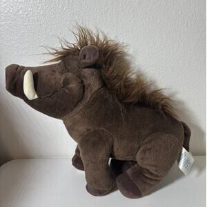 Build-A-Bear Disney Lion King Pumbaa Warthog Plush 2019 Brown Stuffed Animal 18"